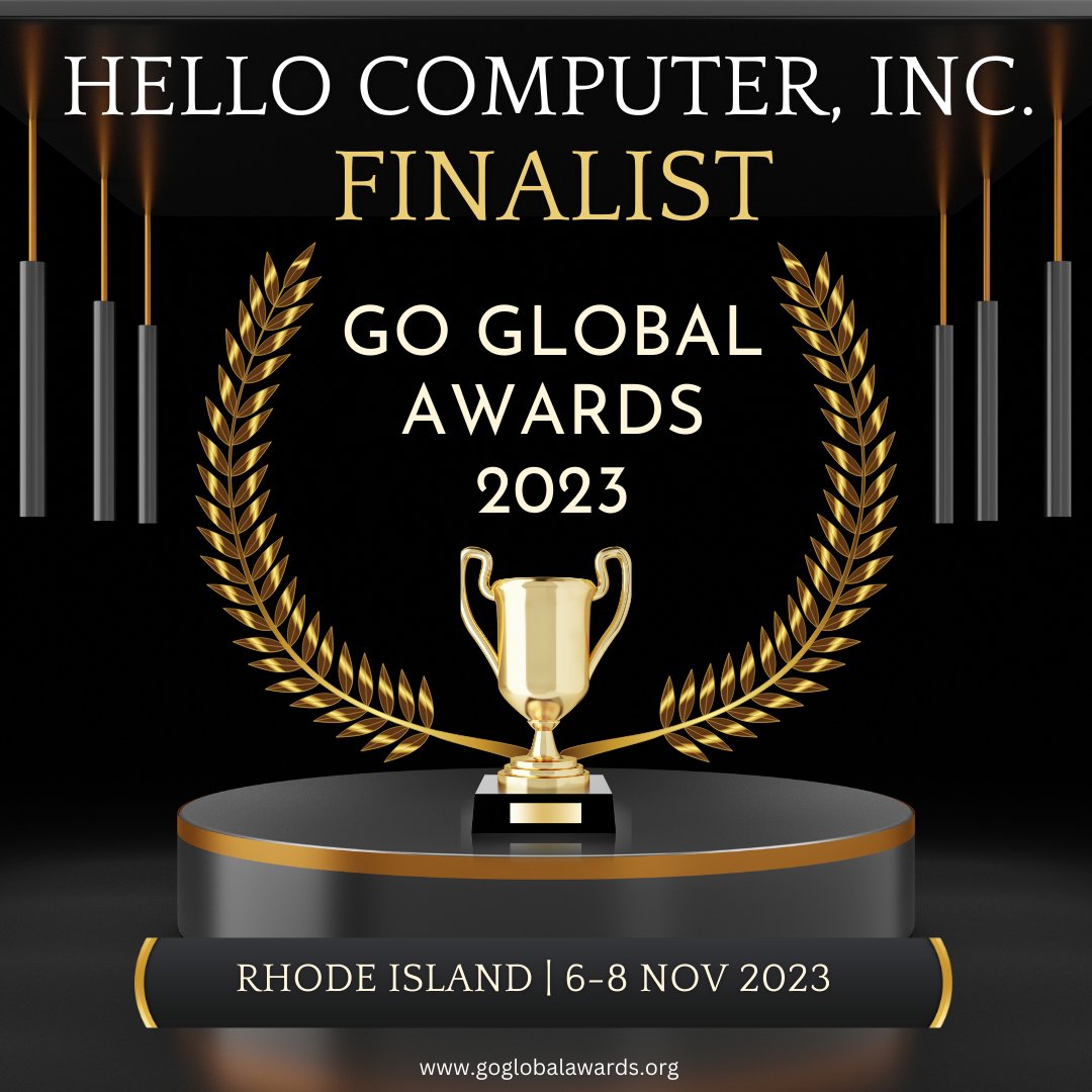 With the @goglobalawards 2023 around the corner, we're more than excited to be a finalist in the event hosted by @commerceri, @inttradecouncil with @ritourism @rhodeisland @icttm_social

#hellocomputer #GoGlobalAwards #RhodeIsland #InternationalTradeCouncil #RhodeIslandCommerce