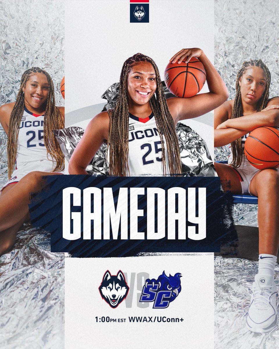 UConnWBB's tweet photo. We have basketball in Storrs today 💙

Exhibition vs. Southern Conn. State at 1 PM in Gampel https://t.co/kxiyHGw3ao