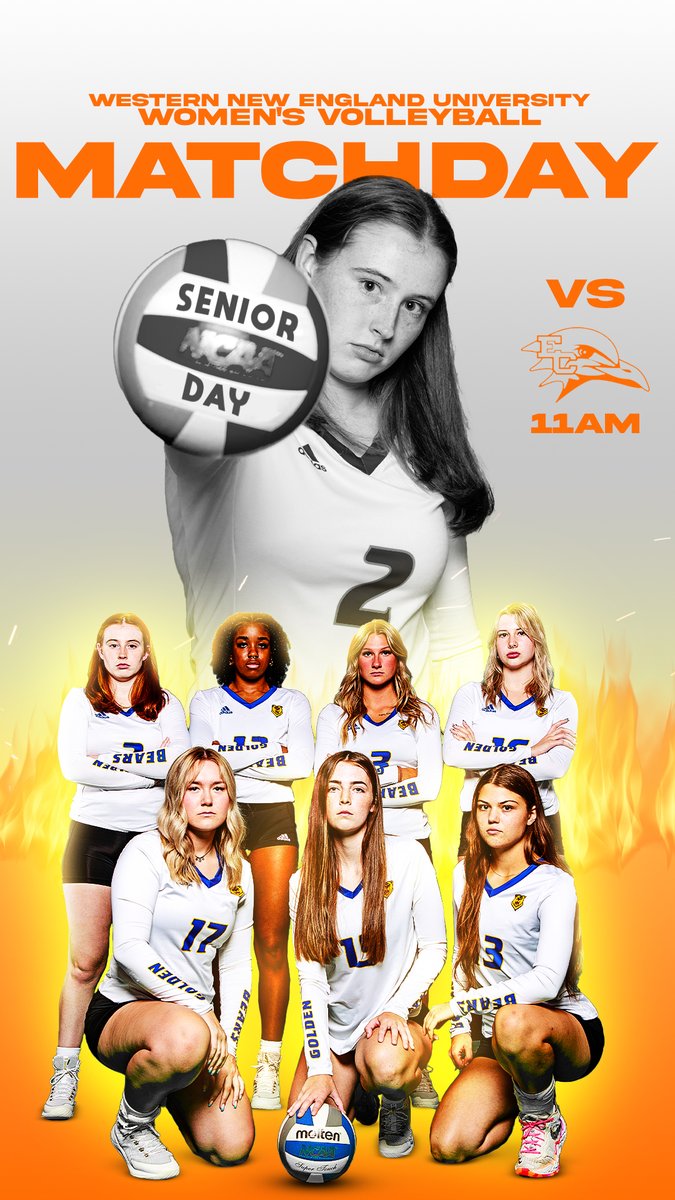 WNE_GoldenBears's tweet image. Starting the morning off with a #GAMEDAY

@WNEVolleyball vs. Endicott College - Senior Day! - 11:00 AM

@wne_wrestling @ Alvernia Invitational - WELCOME BACK! - 11:00 AM

@WNEFB vs. Nichols College - Senior Day - 1:00 PM 

More⬇️⬇️⬇️

#PaintItGold 🏐🤼🏈
