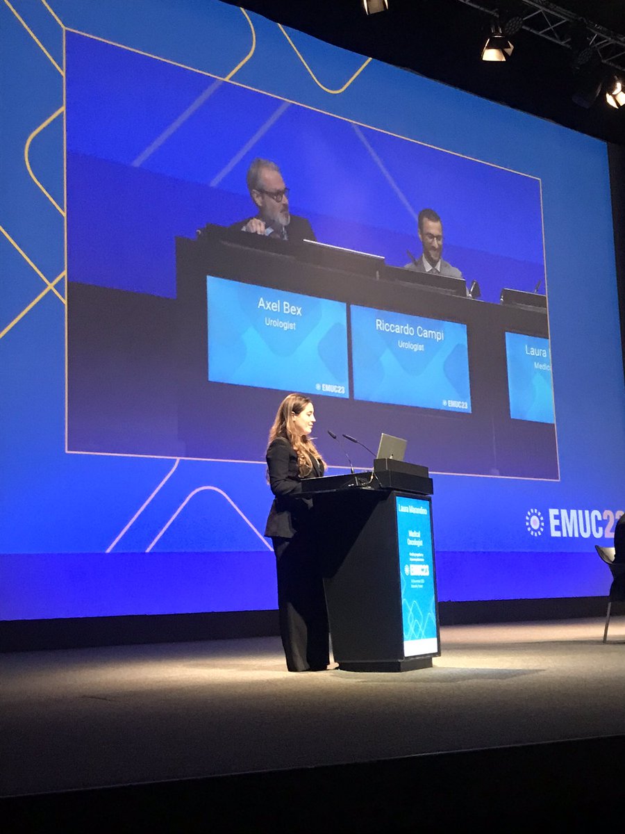 UrsulaVogl's tweet image. Wonderful non ccRCC case presentation and discussion at #EMUC23 from @LauraMarandino. I am proud to see her on the stage! Dr Marandino passed a year of research fellowship with us in the GU group at the #IOSI #EOC @Silke_Gillessen