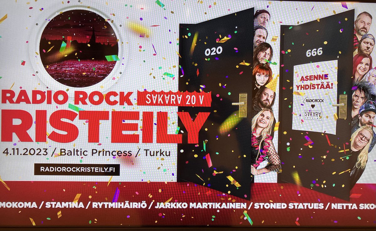 janne_malkki's tweet photo. Ja taas lähtee! Iloisella Itämerellä tänään Radio Rock-risteily Baltic Princessalla! Kyydissä RR:n jengin lisäksi mm. Mokoma, Stam1na, Rytmihäiriö etc. #NelonenMediaLive #RadioRock #TallinkSiljaStaff #SiljaLine #BalticPrincess #LifeAtTallinkSilja https://t.co/VgrMT5RNvm