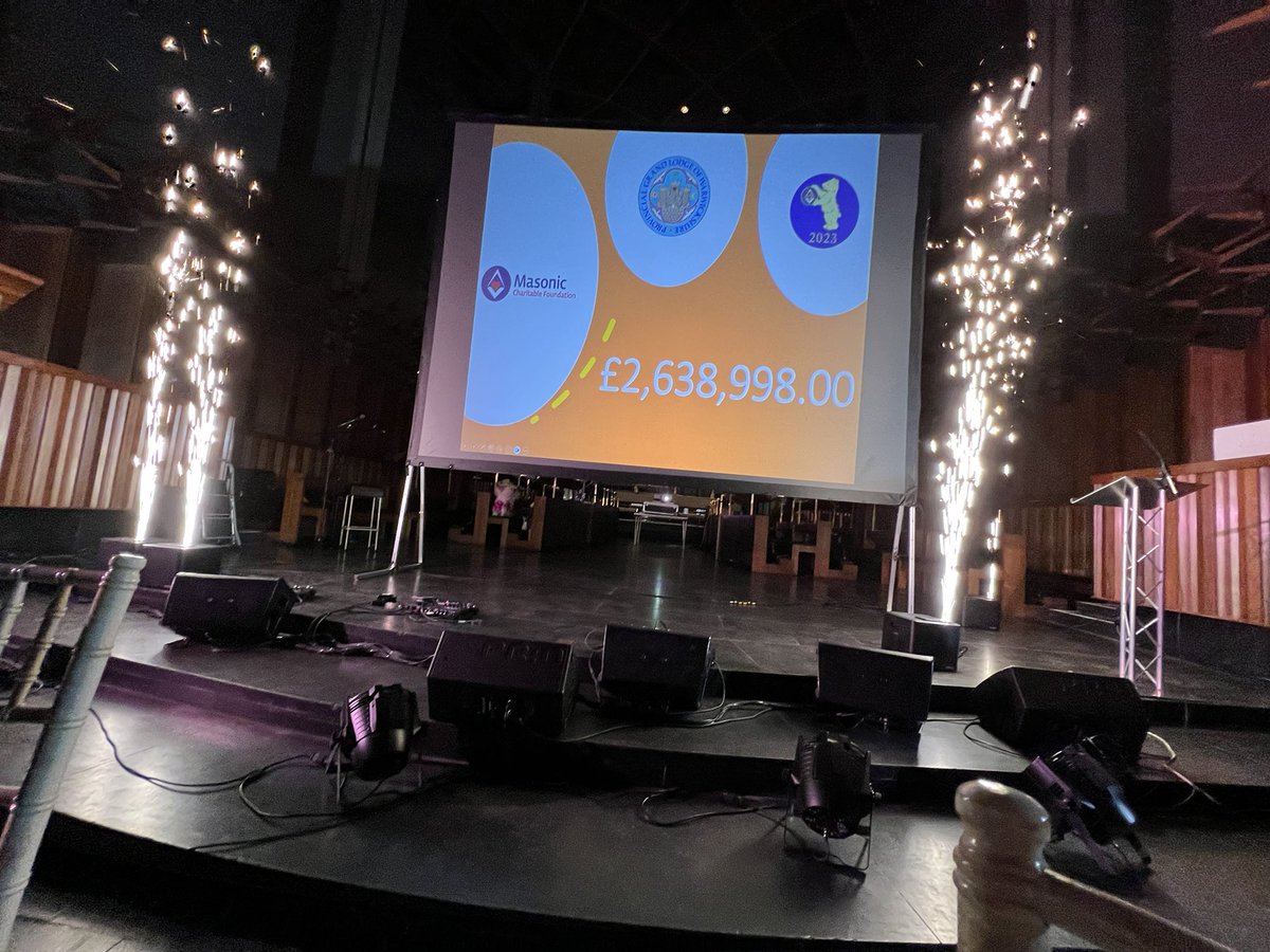 As the dust settles on the previous evening’s celebrations of <a href="/WarksFreemasons/">Warwickshire Freemasons</a> 2023 Festival Finale at Coventry Cathedral, it was marvellous to celebrate, along with 500 guests, the smashing of our 5-year target by £500k and raising £2.64m for the <a href="/Masonic_Charity/">Masonic Charitable Foundation</a> #Freemasons