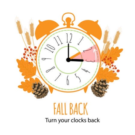 Don't forget to FALL BACK Sunday, November 5!
