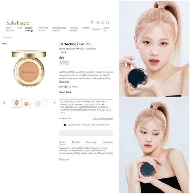 “Global luxury beauty brand Sulwhasoo has launched Perfecting Cushion and Perfecting Cushion Airy to create naturally luxurious skin.”

Vogue Korea — 

ROSÉ FOR SULWHASOO
#ROSÉxSulwhasoo #Sulwhasoo #블랙핑크 #로제