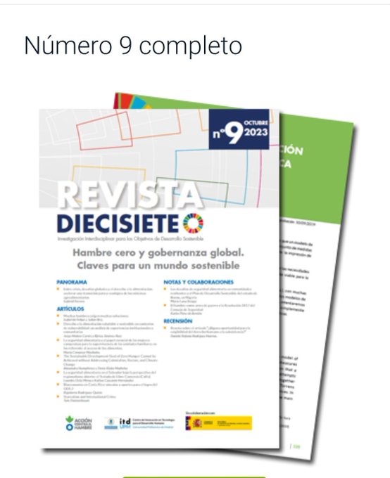 Ya tenemos un nuevo número de la Revista Diecisiete, el nº 9 nos muestra las vías para atajar el hambre y prevenir la estabilidad global #Agenda2030 #SomosUPM
@itdupm
buff.ly/3FOCro0