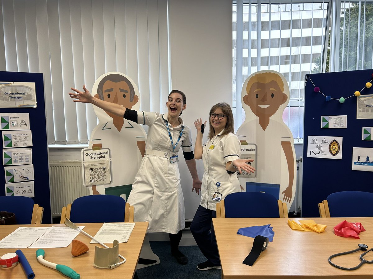 Today is the Careers Open Day at BVH! Me and Amanda have spent the day representing #physiotherapy and #occupationaltherapy ! Fingers crossed we’ve got lots of new PT/OTs to be in the near future!! <a href="/AmandaH01348308/">Amanda Heaton</a>