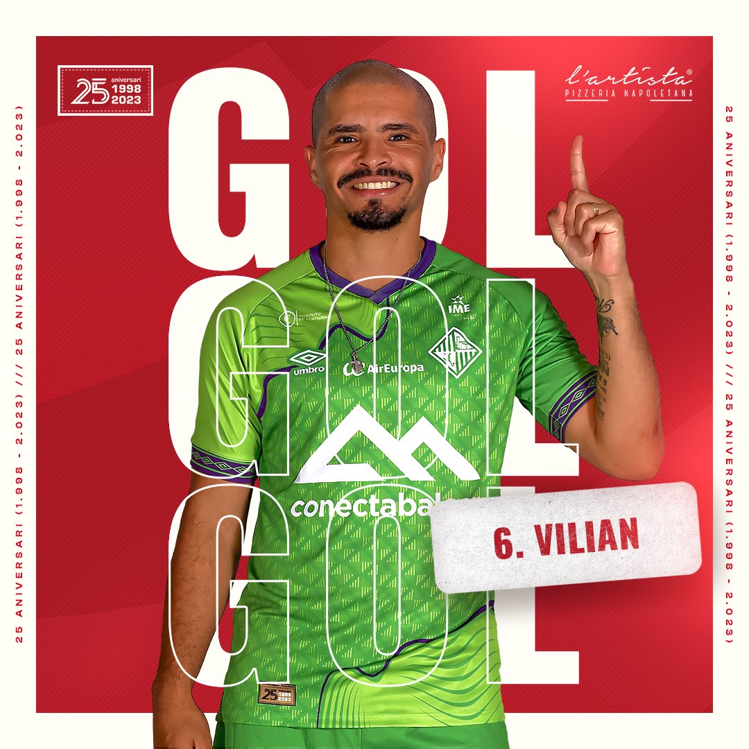 ⏰ 29' | 4-1

𝐆𝐎𝐎𝐎𝐎𝐎𝐎𝐎𝐎𝐎𝐋‼️ Vilian anota el primer tanto del Mallorca Palma Futsal

⚽️ <a href="/lartistagroup/">L'Artista Mallorca</a>

#MallorcaPalmaFutsal
#PrimeraDivisión
#FutsalRFEF