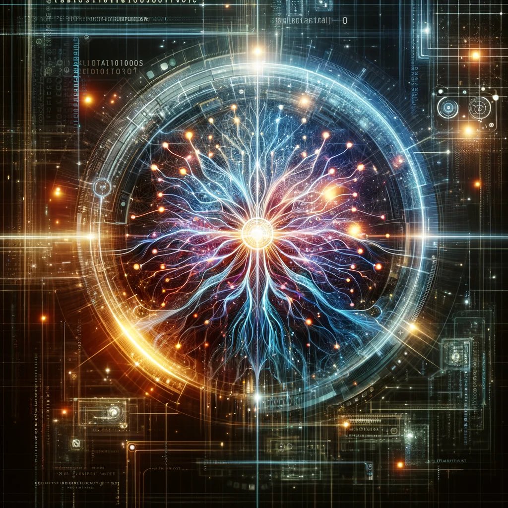 andrevvao's tweet photo. @elonmusk DALLЕ - Visualize an abstract representation of an artificial intelligence named Grök, incorporating futuristic elements and high technology. https://t.co/2PXKeldCc1
