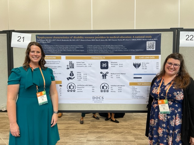 Great #AAMC23 Day 1! #DocsWithDisabilities leaders and learners presented research from the DWDI/Meeks Research Lab challenging #MedEd to consider the #inclusion of #MedicalStudents with #Disabilities when creating structures, learning environments and support systems. 👏