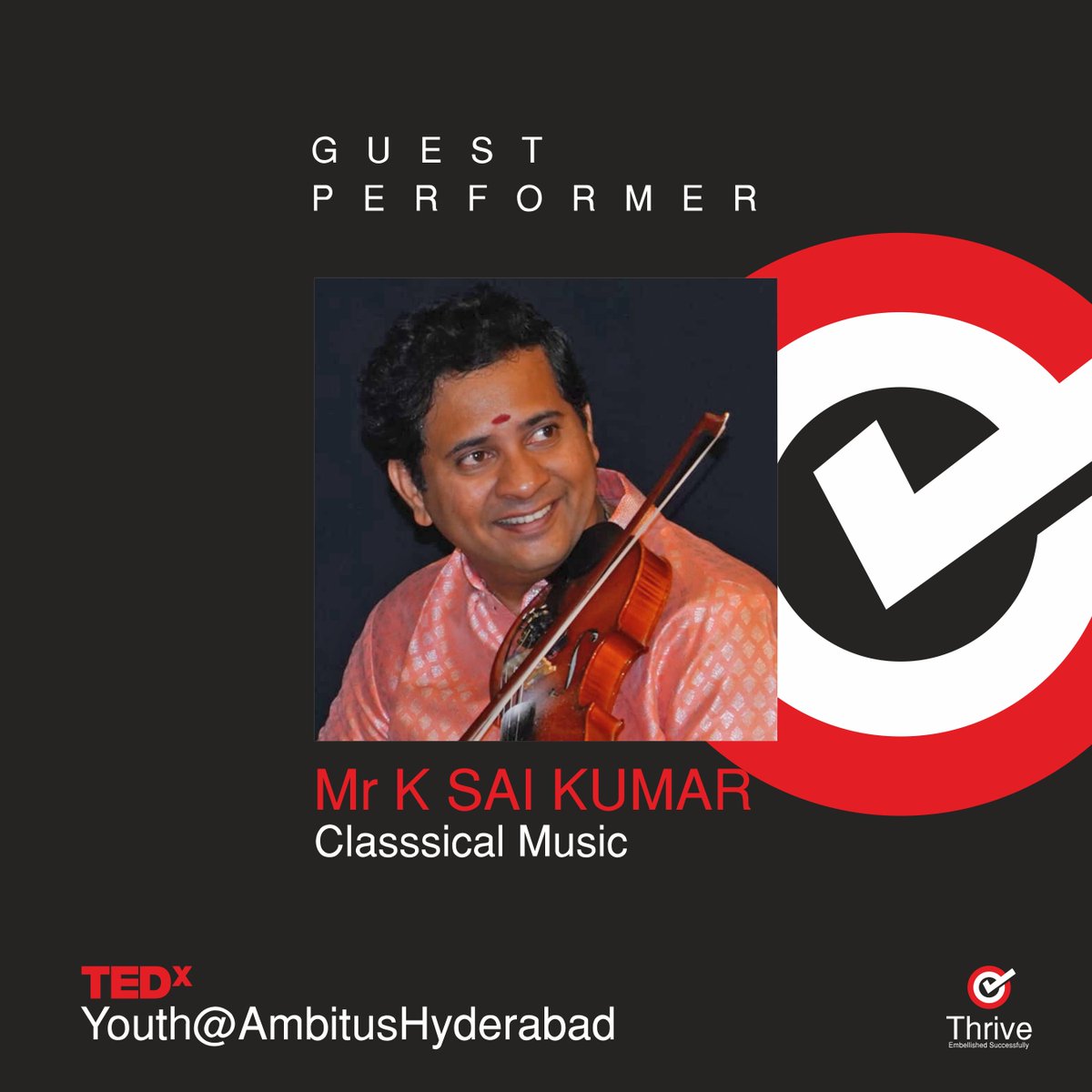 AWSTEDX's tweet photo. Mr Kolanka Sai Kumar: Classical music is a timeless tapestry of sound that transcends generations and borders. With its rich history and unparalleled beauty, it stands as a pinnacle of human creativity and expression
#TEDxevent #tedxyouthambitushyderabad #celebratingideas #thrive https://t.co/YDFTbyNxnt