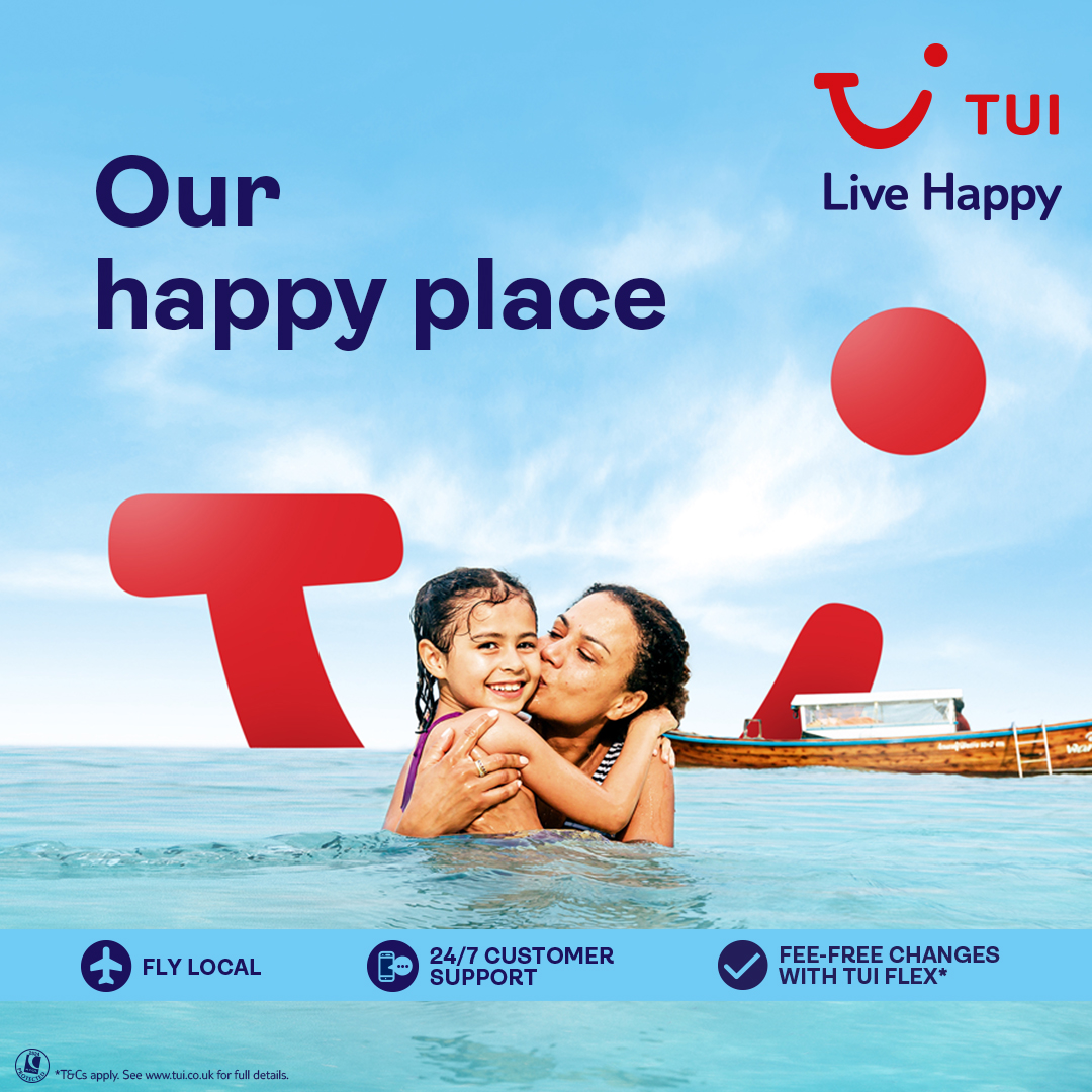 BOHAirport's tweet photo. Direct flights from Bournemouth Airport ✅
More free kids’ places than ever* ✅
Super-low deposits* ✅
Live Happy with TUI
Book today: https://t.co/hxfdZes1hE
#FlyBournemouth #FlyTUI #flights #holiday #kidsholidays https://t.co/nNiSHSudWP