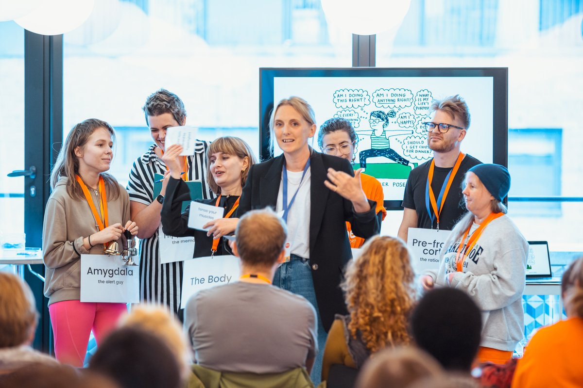ShineCancerSupp's tweet photo. Looking back at everyone together at #ShineConnect π§‘ our conference focussed on the issues young adults face after cancer and support that helps them cope. What a day!β¨ Lots of smiley faces and friends. Thank you everyone for coming along. https://t.co/pZfdkaTXxN