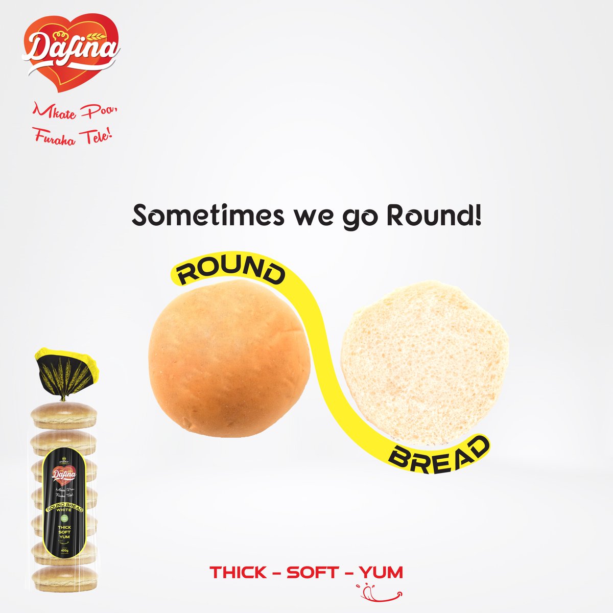 Have you tried going round?

There is bread, and then there is Dafina.

Just a call 0718111333, and that's all.

#TeamDafina #dafinabread  #healthy #premium #vegan100 #proudlykenyan #lowcalories #crustybread #keepyourcityclean #protectenvironment♻️🌎  #saturday #nairobikenya