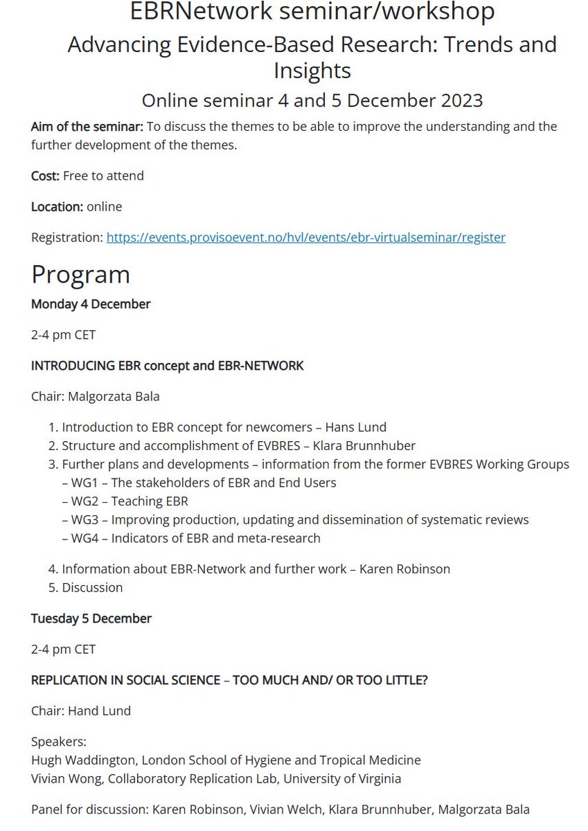Registration now open for *free* online EBR seminar 4-5 December 2023, 2-4pm CET Program: ebrnetwork.org/ebr-seminars/ Registration: events.provisoevent.no/hvl/events/ebr…