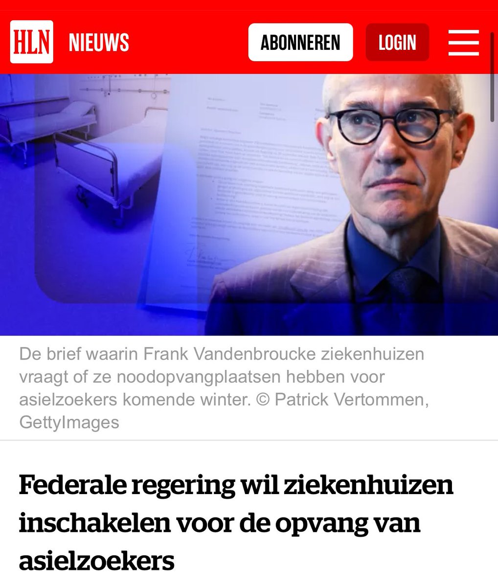 tomvangrieken's tweet photo. Zijn ze helemaal gek geworden? Is elk realiteitsbesef weg? Onze ziekenhuizen draaien nu al vaak overuren, maar socialistische minister Vandenbroucke wil bedden vrijmaken ... om asielzoekers op te vangen.
➡️ Stop de waanzin.
➡️ Stop de instroom.
➡️ Stop Vooruit &amp; Vivaldi https://t.co/xJ7Pmu0WHZ