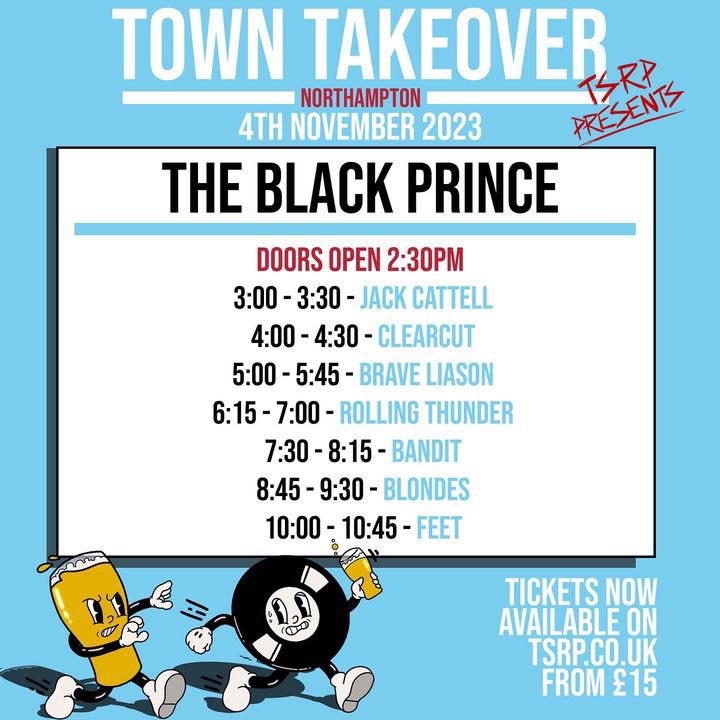 We’re playing a show today! That’s right Northampton, we know we’ve neglected you until now but today that changes. 🤝 Get down to The Town Takeover and join us on The Black Prince stage at 5pm. Groovy baby. 🕺🏻