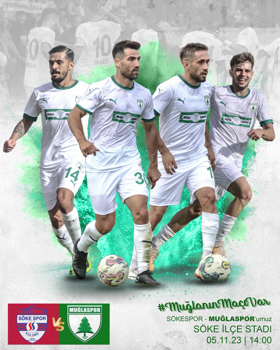 muglasporklb's tweet photo. ⚽ MAÇA DOĞRU
🆚 Sökespor
🗓 5 Kasım Pazar
🕗 14.00
🏟 Söke İlçe Stadı
📲 #SSvMS #BAL https://t.co/tQ8NqlTVzW