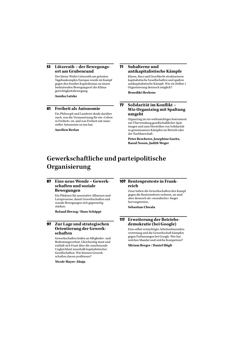 WSP_Zeitschrift's tweet photo. Organisierung in der Krise – das Inhaltsverzeichnis

14 Beiträge zum Schwerpunktthema, 6 zur Diskussion und 9 Rezensionen – Heft 81 jetzt hier bestellen: https://t.co/6w7QeD0P9u https://t.co/MR6pXcjbdu