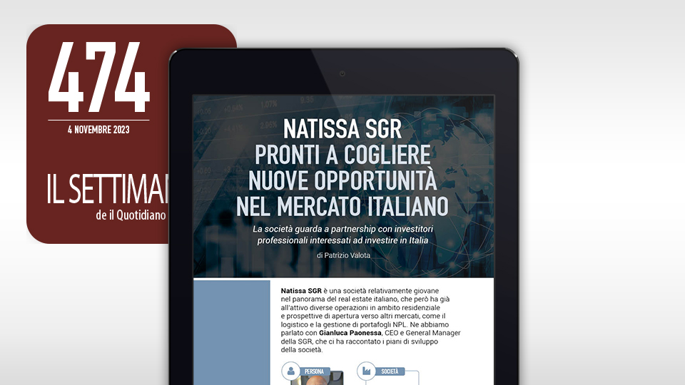 Leggi su #settimanaleQI
Natissa SGR: pronti a cogliere nuove opportunità nel mercato italiano
L'intervista a Gianluca Paonessa di Natissa SGR

CLICCA QUI ilqi.it/post/quotidian…