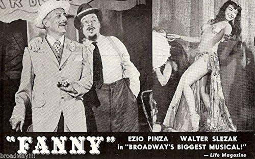 Tonight in 1954, Fanny, the first musical produced by Mr. ෴, opened at the Majestic.