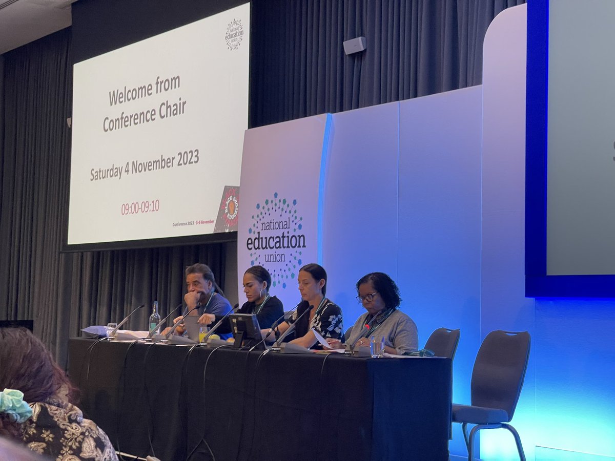 YaqubHanif's tweet photo. Denise Henry kicks off #BEC23 @NEUnion @LouiseLewis82 https://t.co/qzp80PSK7f