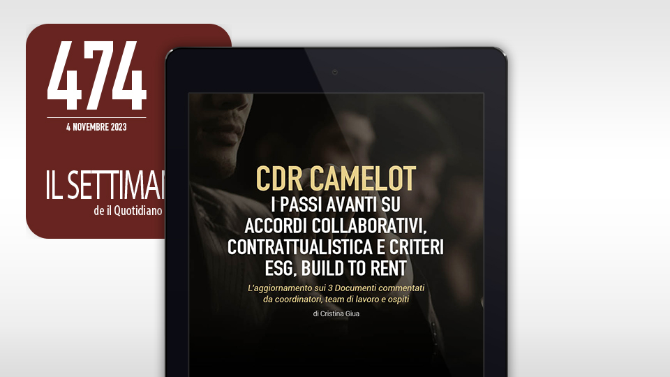 Leggi su #settimanaleQI
CDR Camelot: i passi avanti su Accordi collaborativi, Contrattualistica e criteri ESG, Build To Rent

CLICCA QUI ilqi.it/post/quotidian…