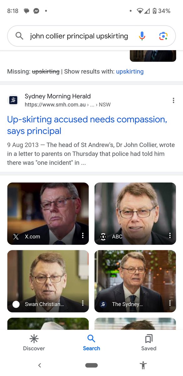 ninafunnell's tweet photo. Today news broke that the former #StAndrews Principal John Collier has nostalgically painted #LilieJames' killer as a #greatbloke.

Just a reminder that when John Collier was principal of St Andrews he DEFENDED a staff member at the college who was upskirting St Andrews students. https://t.co/yrv4tPnHe3
