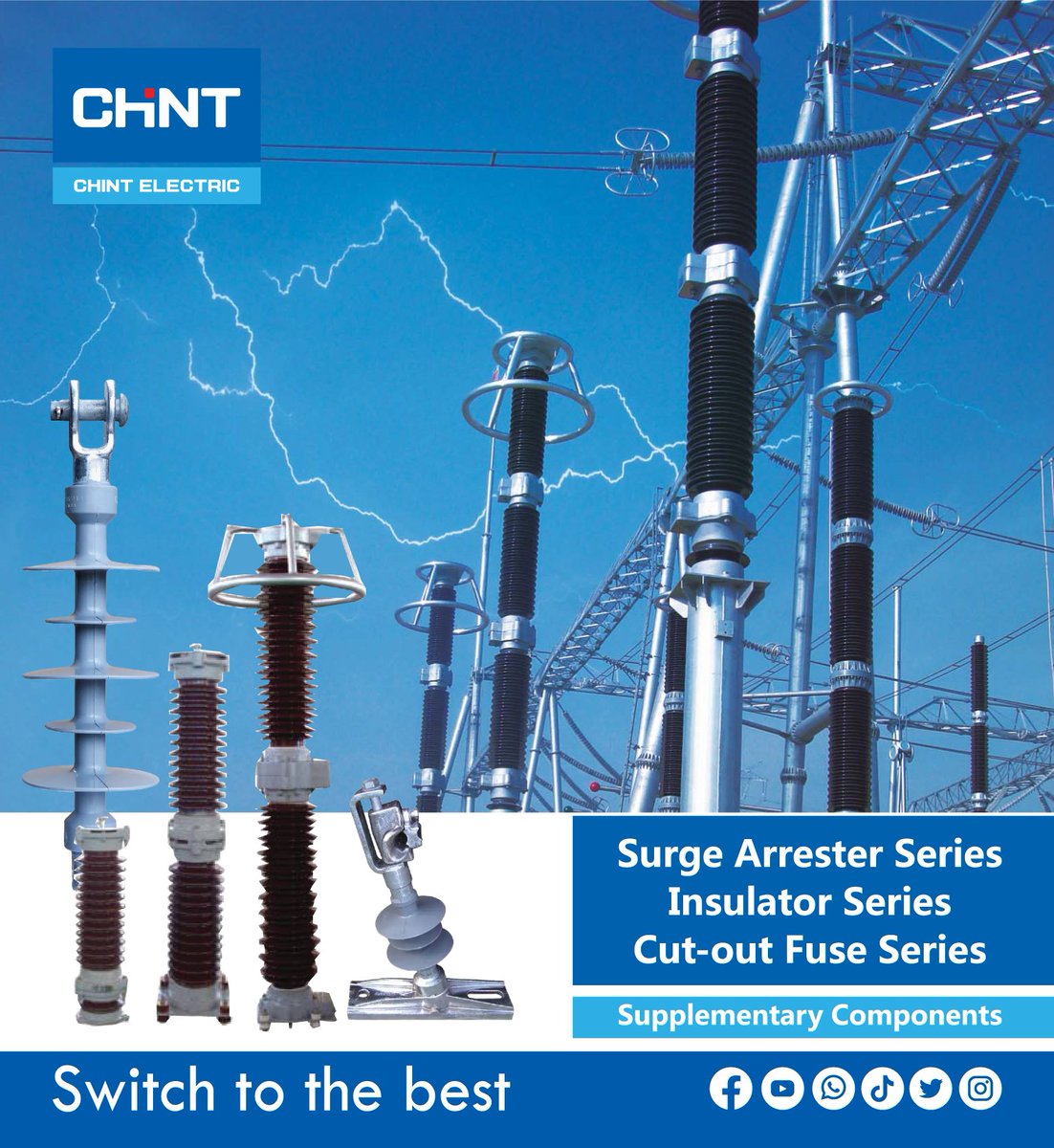 ChintUganda's tweet image. Protecting your rated voltage up to 500kV power transmission &amp;amp; distribution system from over-voltage with our HV apparatus 
#surgearresters #insulators #powertransformation 
#highvoltage