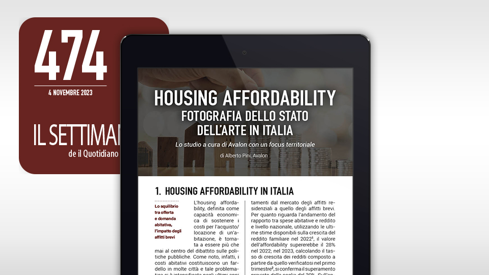 Leggi su #settimanaleQI
Housing Affordability: fotografia dello stato dell'arte in Italia
L'approfondimento a cura di Alberto Pini di Avalon

CLICCA QUI ilqi.it/post/quotidian…