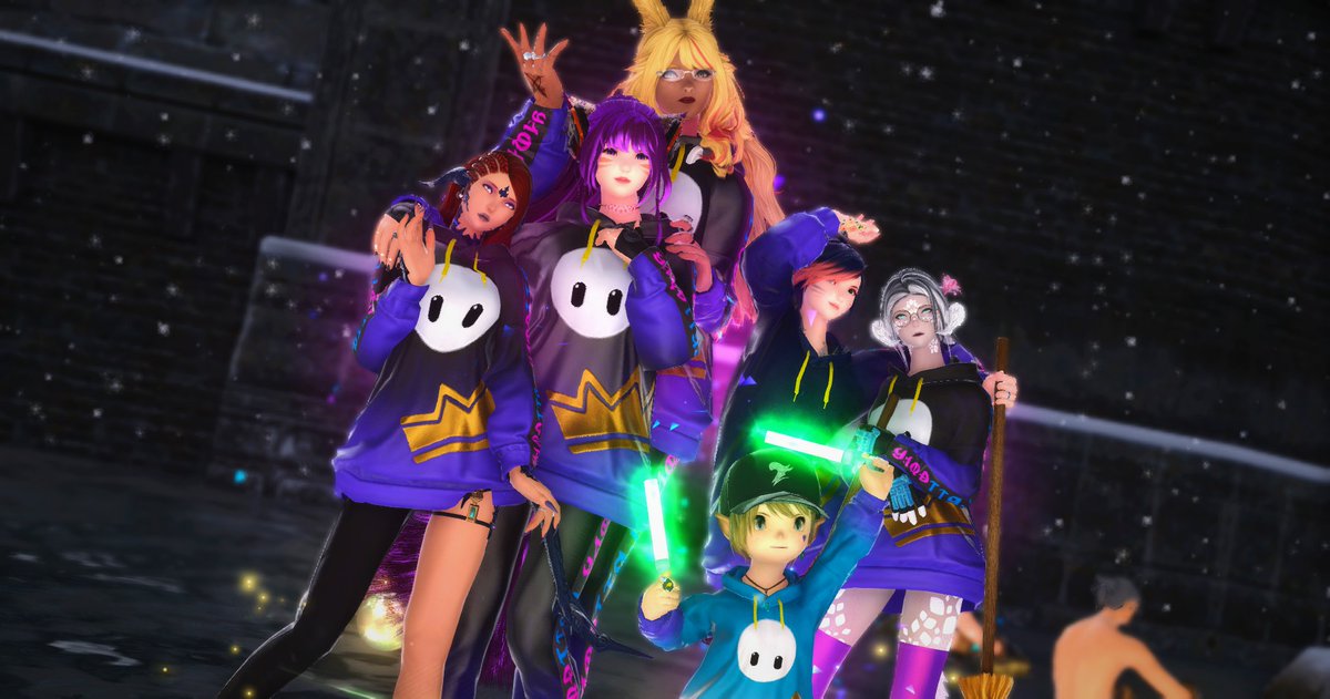 LeeLuna1st's tweet photo. EDF 9 with my 2 wives and family. LFG!!!!!!! #EDF9 #EDFIX #FF14 #Gpose and #EorzeaDreamFestival https://t.co/eeKt5yQOOy