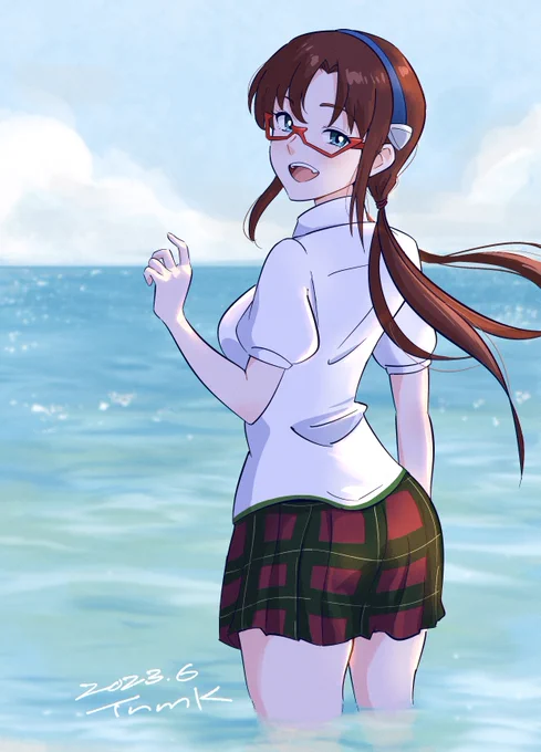 今日は #いいお尻の日 らしいんだけど、胸フェチなもんでお尻にフォーカスした絵が全然ありませんでした。そして2枚ともマリで描いてた#真希波・マリ・イラストリアス 