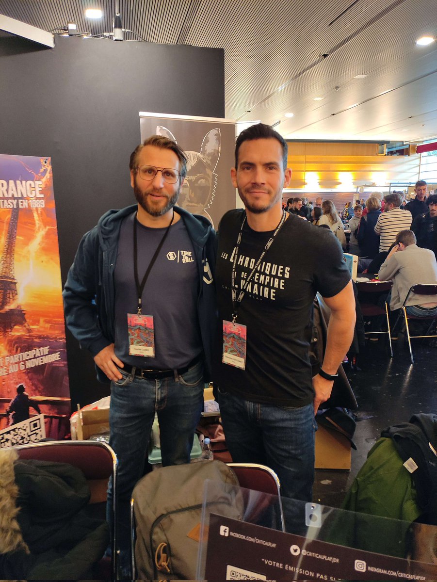 Hier, belle conférence sur l'#actualplay #jdr pour <a href="/LesUtopiales/">Utopiales</a>, avec <a href="/Arbassinrex/">Arbassin</a>, @GameKyl et @ThedicetowerTv. 
Une quarantaine de personnes présentes pr ns écouter. De très bons échanges pendant et après. Merci Nimaël de <a href="/ludinantes/">Ludinantes</a> pr l'orga 😉 et aux Utop' pr la salle. 😀