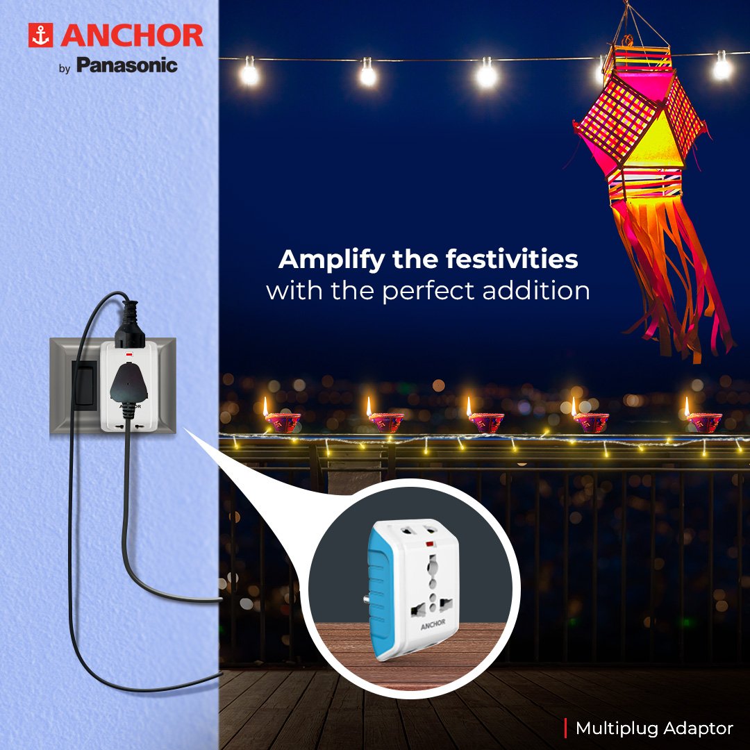 AnchorPanasonic's tweet image. Light up more joy this season with Anchor by Panasonic Multiplug Adapter. More connections, less worry

#AnchorbyPanasonic #MultiplugAdapter #SmartAnchor