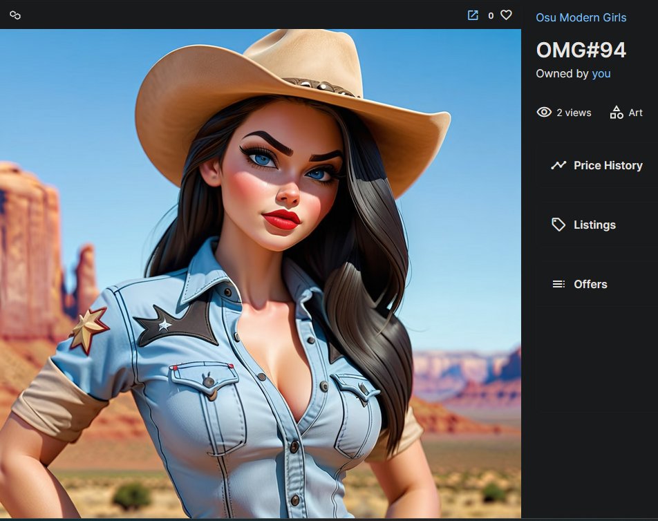 Collected Osu Modern Girl by <a href="/osu877/">NFTOsu87 🇳🇴 I Solana ID</a> 
Thank you for this Beautiful Art 🙏
#NFTbuyer #SupportEachOthers #PolygonNFTs