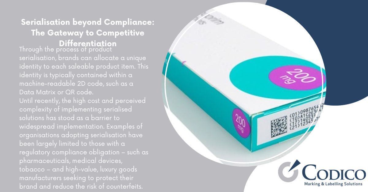 CodicoDist's tweet image. #ICYMI 
🔍 Unveiling the Power of Serialisation Beyond Compliance 🔍

Discover how serialisation is revolutionizing supply chains, boosting customer trust, and driving efficiency. 💼💡 #Serialisation #FMCG #BatchCoding #BatchMarking #ProductTraceability buff.ly/3NLlIW6