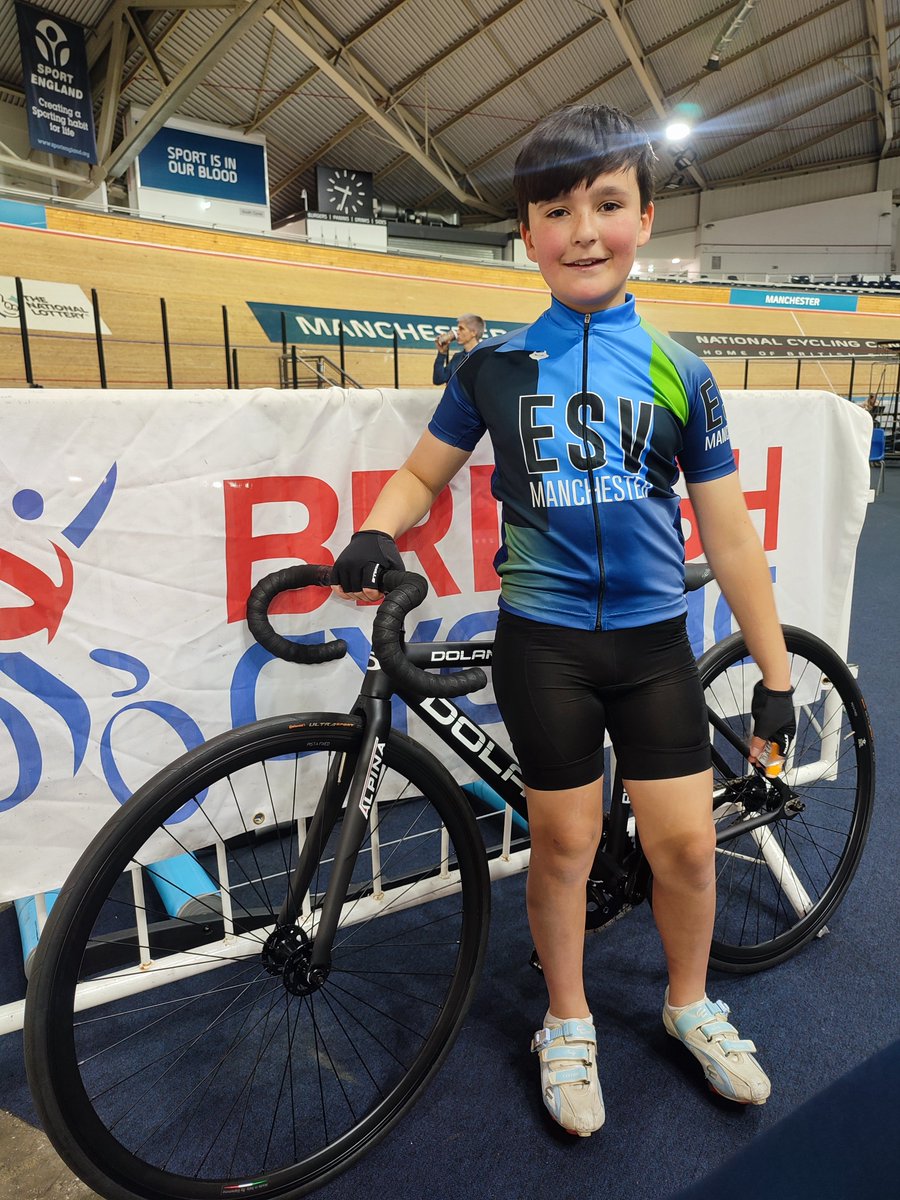 Moving up this morning and joined  his new club ESV Manchester 🚴🏻‍♂️