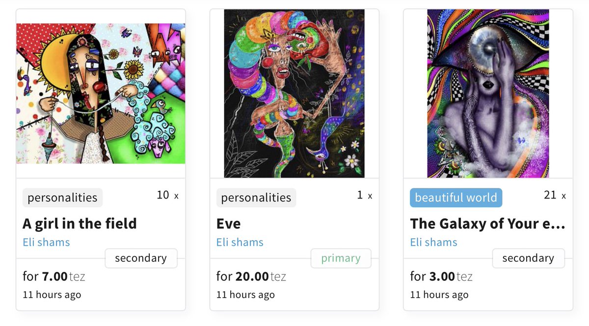 ❌SOLD❌

Hello my amazing #NFTfam 
Have a wonderful day 💕

Thank you so much my amazing friend <a href="/moodgooru/">LuMen</a> 
for collected EVE in primary &amp; 2 pieces in secondary 🥳

&amp; congratulations to my dear friends:
<a href="/DivineDruger/">Divine Druger</a> 
<a href="/nutscity13/">Nutscity13</a> 

#XREY #tezoscommunity #tezoscollectors