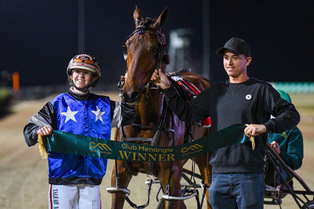 Club Menangle (@clubmenangle) on Twitter photo Trent Lethaby and <a href="/taleahmcmullen/">Taleah McMullen</a> combine with Red Right Hand NZ to score in the <a href="/HylandSW/">Hyland Sportswear</a> Harness Colours Pace in a mile rate of 1.52.1.π₯
#ClubMenangle <a href="/HRNSW_Harness/">Harness Racing NSW</a> Trent Lethaby and <a href="/taleahmcmullen/">Taleah McMullen</a> combine with Red Right Hand NZ to score in the <a href="/HylandSW/">Hyland Sportswear</a> Harness Colours Pace in a mile rate of 1.52.1.π₯
#ClubMenangle <a href="/HRNSW_Harness/">Harness Racing NSW</a>