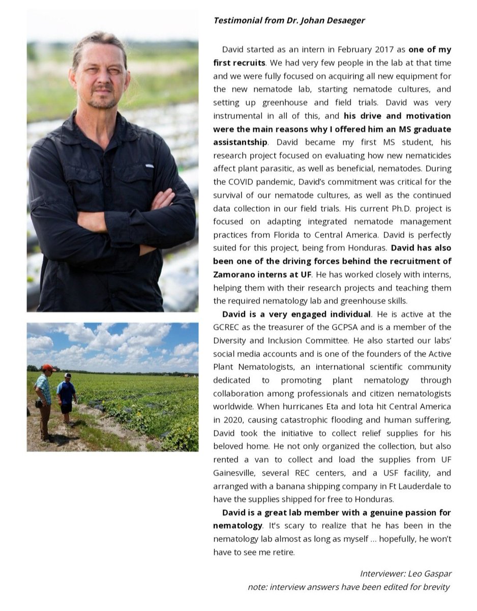 David A. Moreira Cálix (@daanmoca) on Twitter photo Honored to have been selected by the Gulf Coast Student and Postdoc Association from <a href="/UFGulfCoastREC/">UF Gulf Coast REC</a> for this month's researcher spotlight. 🙏🏽
Full link to interview here:
sites.google.com/view/ufgcpsa/h…
#LaborOmniaVincit Honored to have been selected by the Gulf Coast Student and Postdoc Association from <a href="/UFGulfCoastREC/">UF Gulf Coast REC</a> for this month's researcher spotlight. 🙏🏽
Full link to interview here:
sites.google.com/view/ufgcpsa/h…
#LaborOmniaVincit