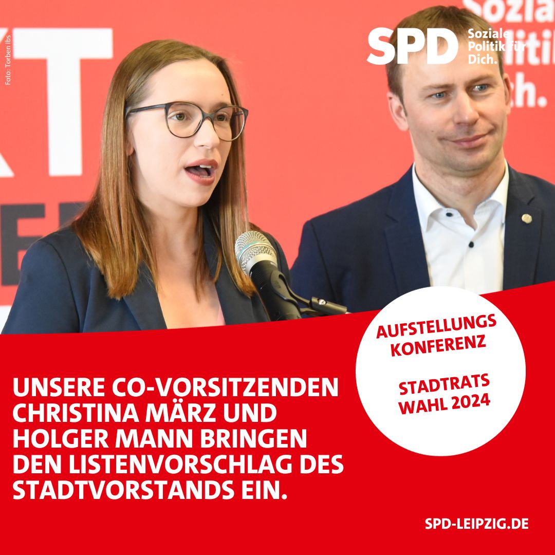 SPDLeipzig's tweet photo. Unsere Co-Vorsitzenden @maerzchristina und @HolgerMannLE bringen den Listenvorschlag des #Stadtvorstand|s ein. #srwl24 https://t.co/A31NGPKTuP