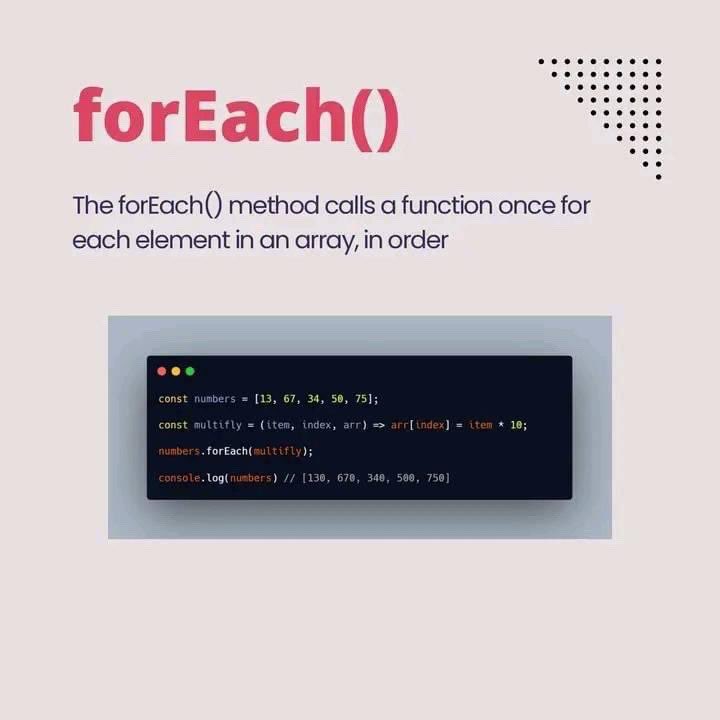 Saveway3B's tweet image. Mastering Array Methods: Part 2 📚 

Diving deeper into JavaScript arrays! 

Let&apos;s continue this journey together. Stay tuned for more insights! 

#JavaScript #ArrayMethods #TechEducation #ProgrammingTips #WebDevelopment #CodeNewbie #SoftwareEngineering #FrontendDevelopment