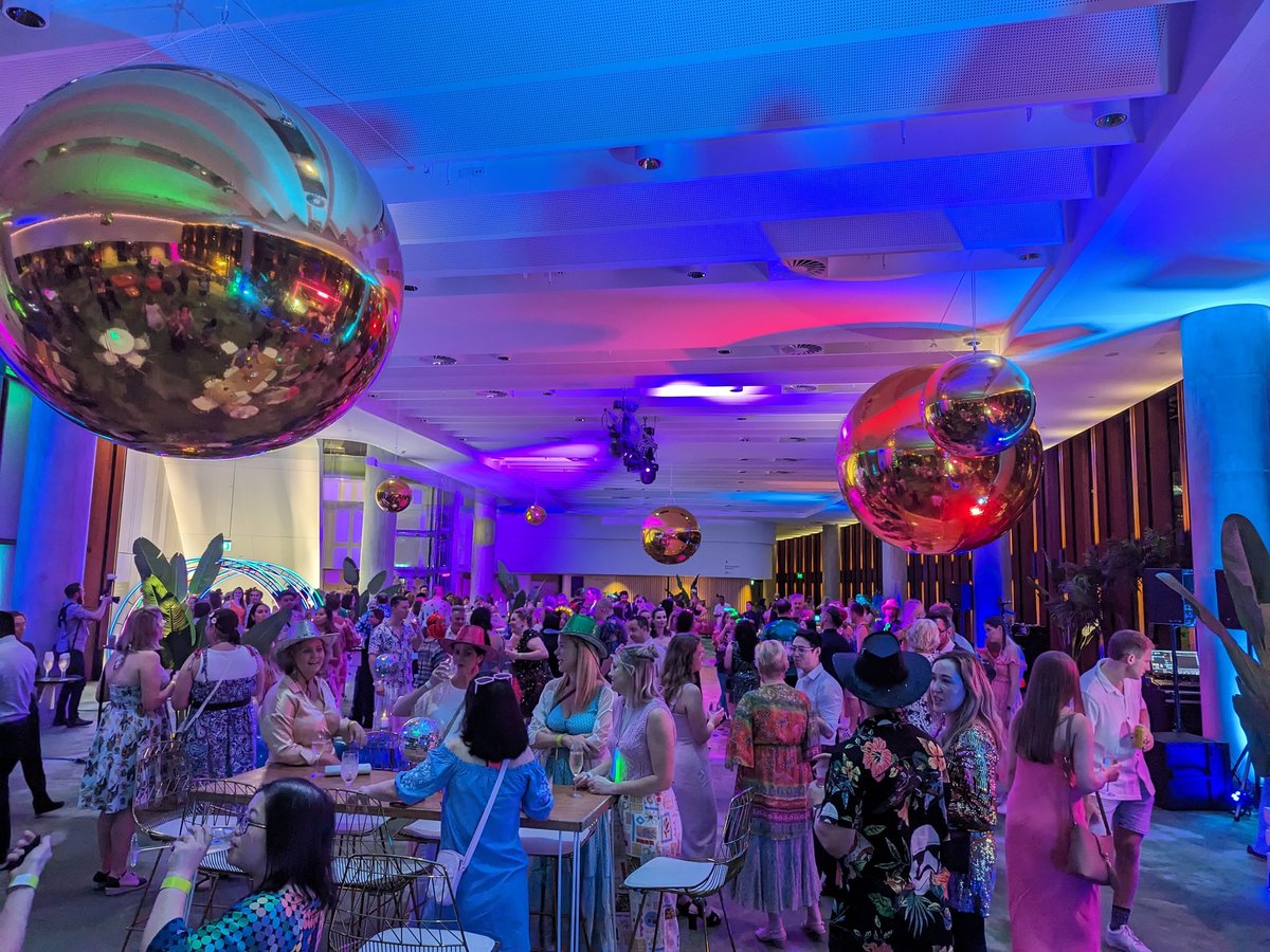 AdPhaAU's tweet photo. #MM2023SHPA #PHARMFEST Gala is underway! Thanks to all the 900 delegates who've made it an unforgettable few days, congrats to all the award winners & newly inducted SHPA & #ANZCAP fellows. You are the best of #HospitalPharmacy See you all on the dancefloor! 💃🕺🪩🪭 https://t.co/rjCBI8CNOY