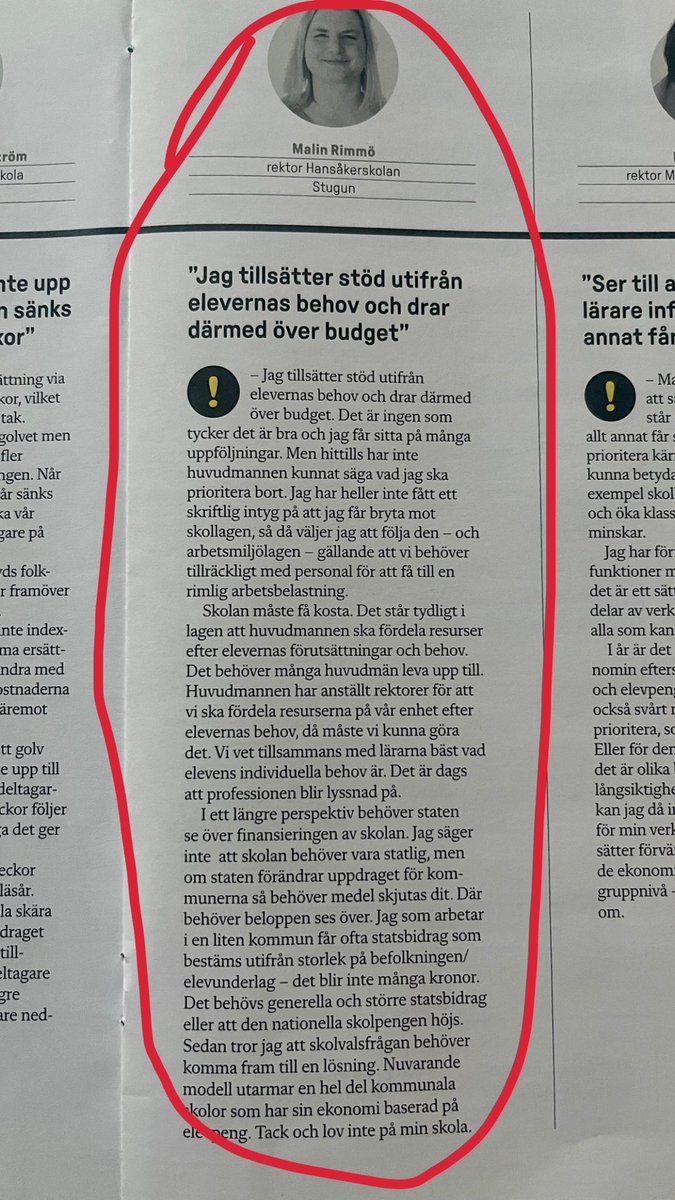 Vilken hjälte och förebild! Dessutom extra svårt när det handlar om liten skola i en liten ort.