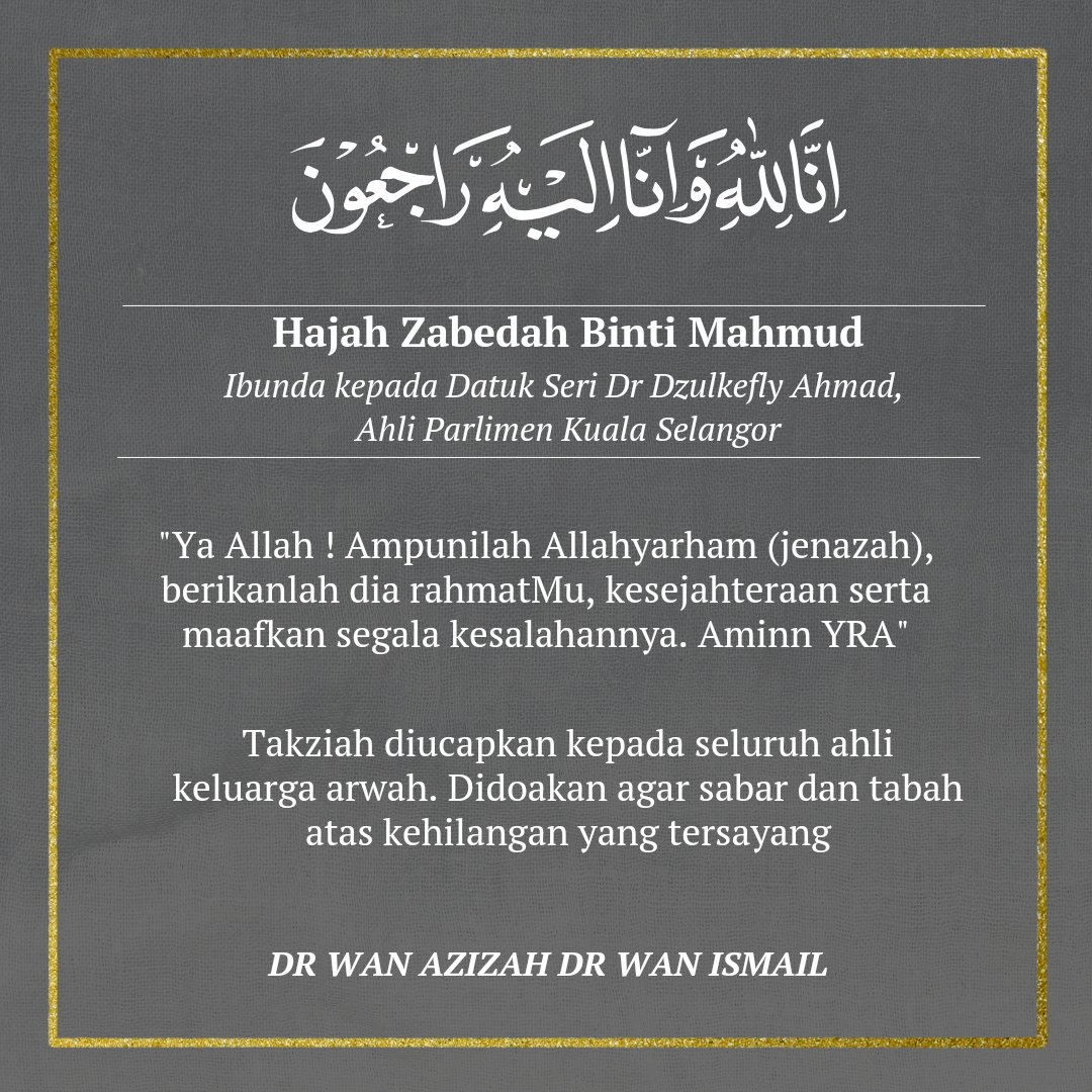 Dr Wan Azizah Ismail tweet media
