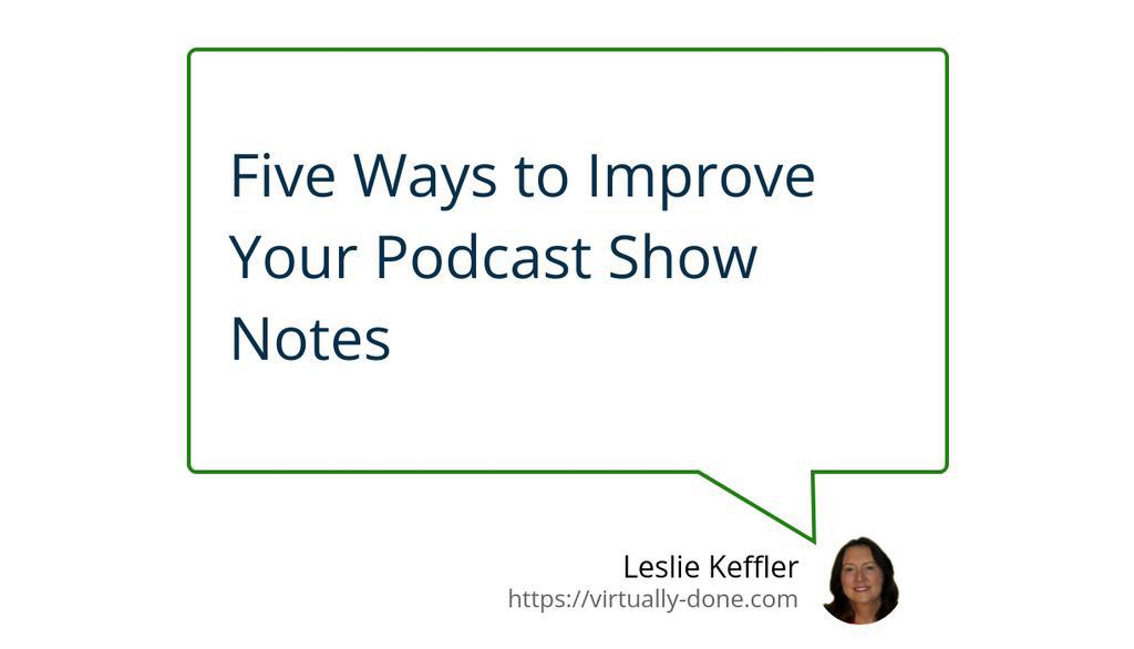 LeslieKeffler's tweet image. Podcast show notes can ask people to connect with you on Instagram, subscribe to the podcast, or download one of your free resources.

Read more 👉 lttr.ai/AEd5u

#SearchEngineOptimization #PodcastShowNotes #PodcastEpisode #virtualassistant