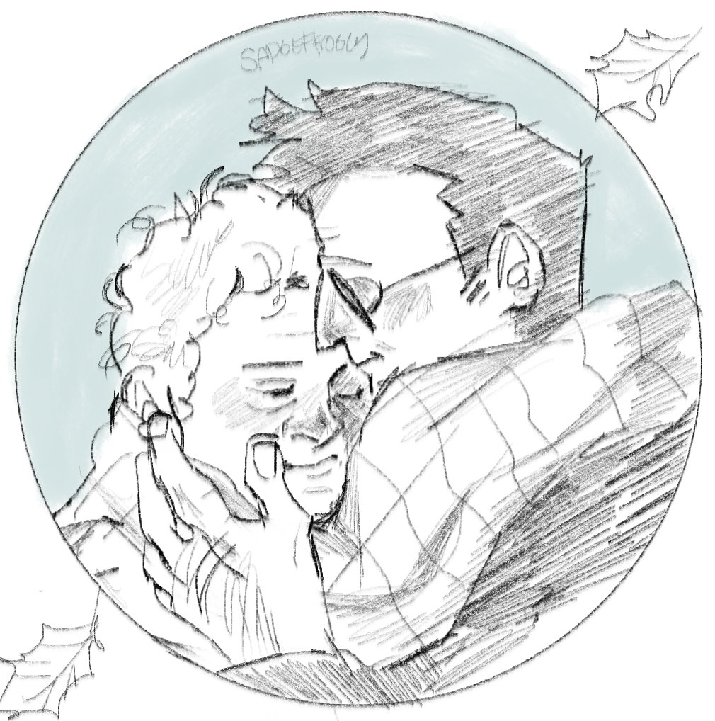 sadgefroggy's tweet image. something i needed to draw on cold november day #GoodOmens