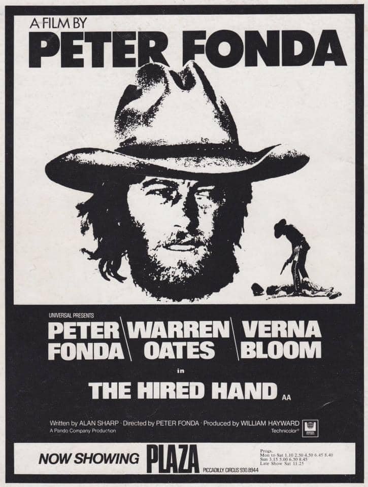 Fifty-two years ago today, The Hired Hand rode into the Plaza Piccadilly Circus… #TheHiredHand #PeterFonda #WarrenOates #1970s #film #Films #western #WesternFilm #VernaBloom