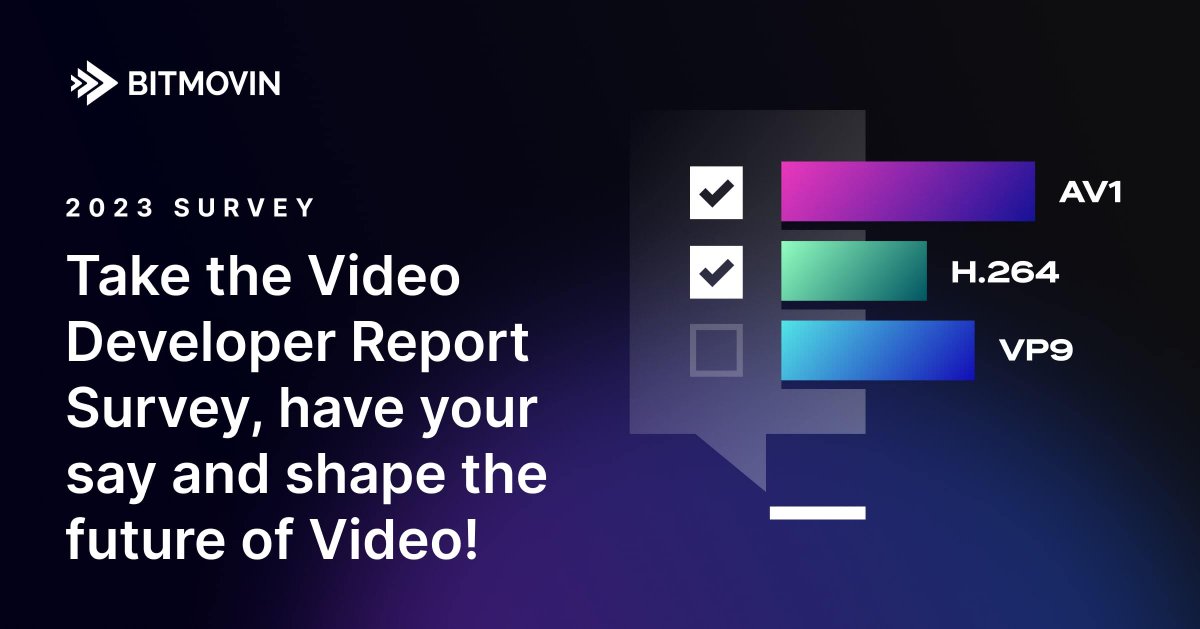 slederer's tweet photo. Calling all Video Developers! π£
Soon, we will publish our 7th Annual Video Developer Report. Make your voice heard on the trends shaping the future of #video - from #AV1 to sustainability!
https://t.co/9VRz2PYzWm
#VideoDevelopers https://t.co/yfvnWTaWhj