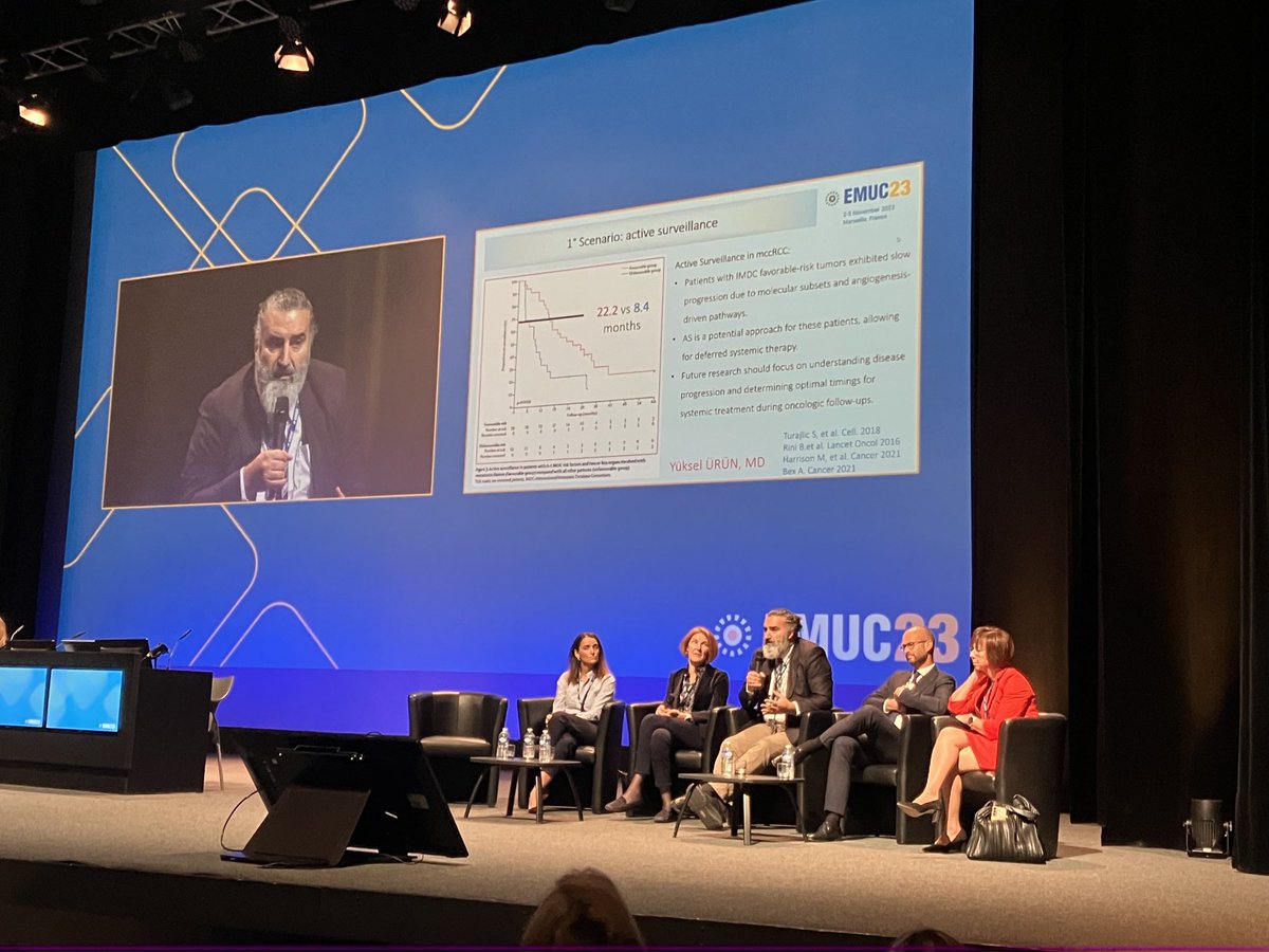 Insightful case discussion with an outstanding panel at #emuc23 with ⁦<a href="/amerseburger/">Axel S. Merseburger</a>⁩ ⁦<a href="/DrYukselUrun/">Yüksel Ürün</a>⁩ , Kerstin Junker, N.Sanmamed and H. Thoeny!
