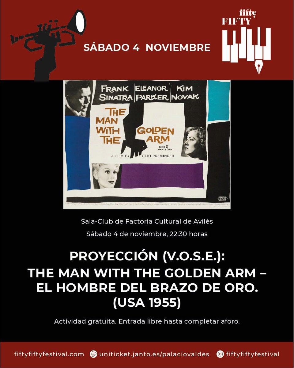 Programación de cine para el día de hoy… y nada de excusas que hoy brilla el 😎…. #FIFTYFIFTY